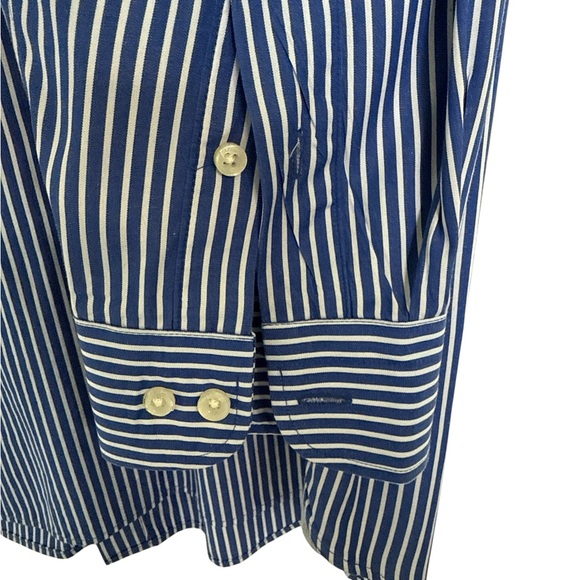 Daniel Cremieux Blue Dress Shirt with Pinstripes - Picture 3 of 8